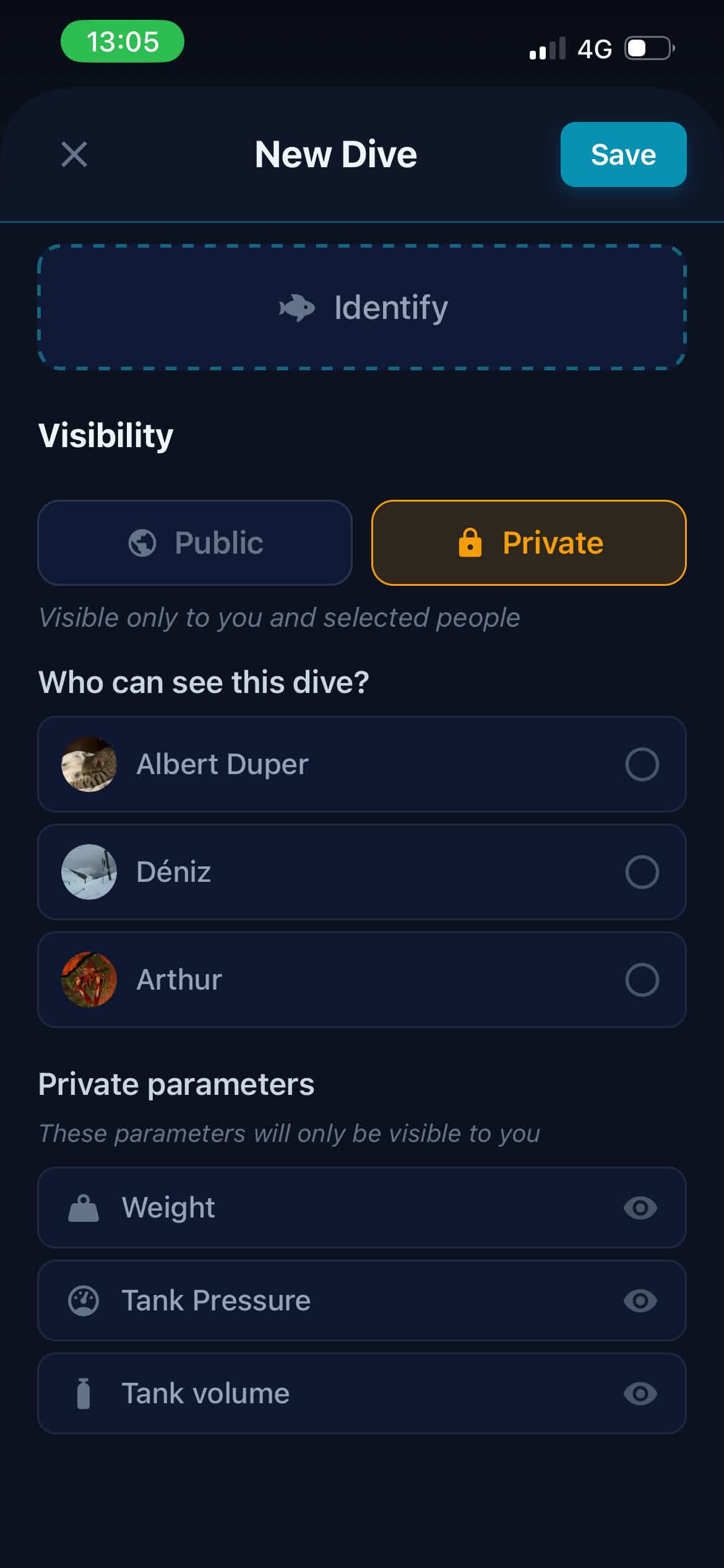 Visibility Settings